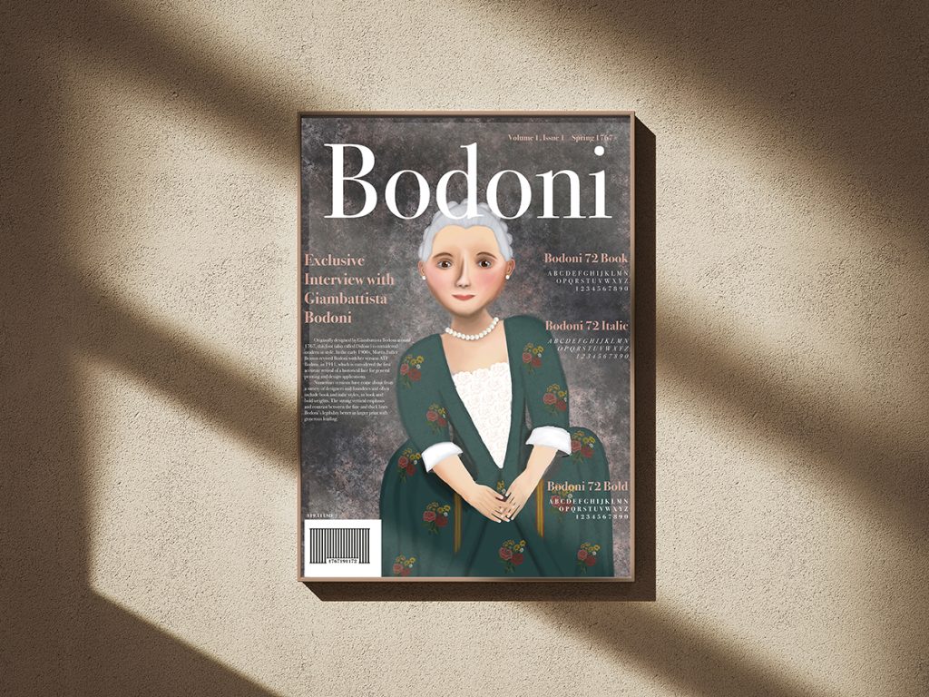 Bodoni Lady Typography Poster